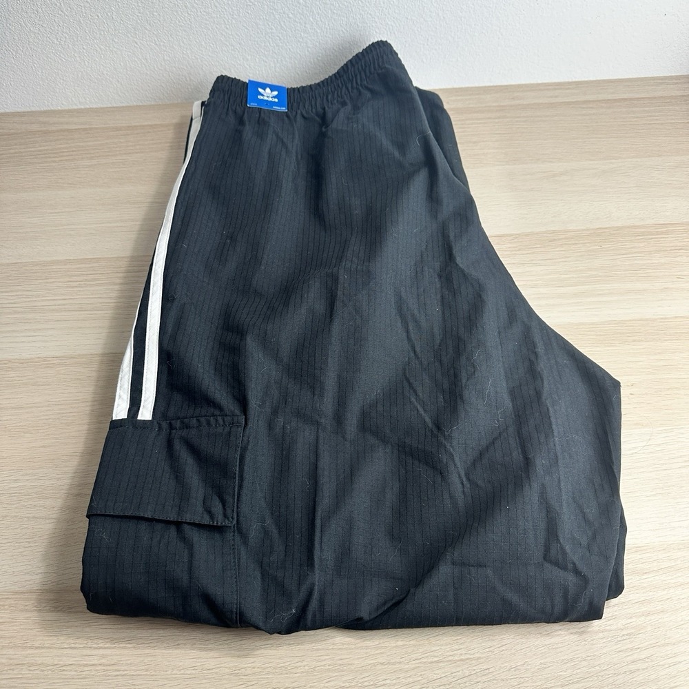 adidas Originals Adicolor Classics 3-Stripes Cargo Pants - Mens XL Black - Picture 4 of 5